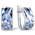 Blue And White Porcelain Gradient Painted Ear Cuff For Women Fresh New Chinese Style Jewelry Earrings view 1