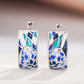 Blue And White Porcelain Gradient Painted Ear Cuff For Women Fresh New Chinese Style Jewelry Earrings view 5
