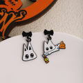 Halloween Cartoon Cute Ghost Pumpkin Earrings Creative Funny Statement Ear Jewelry For Women view 2