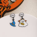 Halloween Cartoon Cute Ghost Pumpkin Earrings Creative Funny Statement Ear Jewelry For Women view 3
