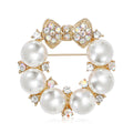 Alloy Geometric Bow Brooch With Rhinestones For Women's Accessories view 1