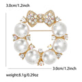 Alloy Geometric Bow Brooch With Rhinestones For Women's Accessories view 6
