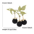 Metal Alloy Enamel Blackberry Fruit Brooch For Fresh Suit Decoration view 5