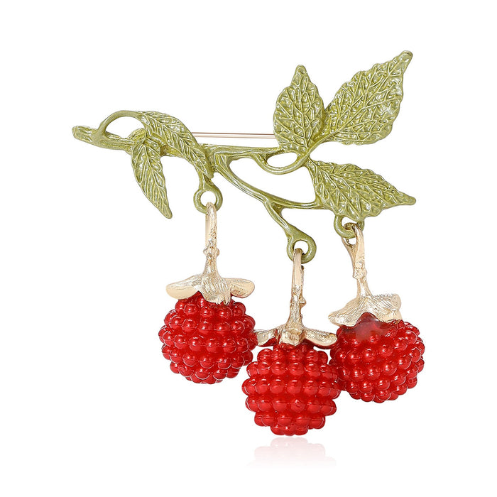 Metal Alloy Enamel Blackberry Fruit Brooch For Fresh Suit Decoration