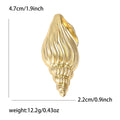 Polished Alloy Conch Shell Brooch For Minimalist Apparel Accessories view 5