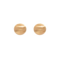 Elegant Brushed Gold Alloy Round Ball Stud Earrings For Women Minimalist Geometric Commuter Fashion Earrings view 5