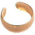 European Style Textured Iron Alloy Open Bangle Minimalist Round Metal Cuff Bracelet view 5