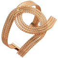 European Style Iron Alloy Double C Cross Hollow Open Bangle Fashion Round Cuff Jewelry view 5