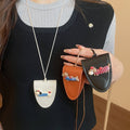 Light Luxury Resin Dachshund Dog Eyeglass Clip Necklace With Leather Cord Cute Animal Pendant view 1