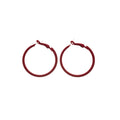Metal Hoop Earrings With Flocked Round Pendant, Minimalist European Style Women's Jewelry view 5