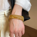 European American Style Geometric Round Irregular Resin Bangle Fashion Niche Design Bracelet view 3