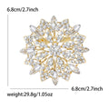 Alloy Rhinestone Hollow Sunflower Brooch For Suits And Dresses view 5