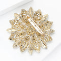 Alloy Rhinestone Hollow Sunflower Brooch For Suits And Dresses view 4