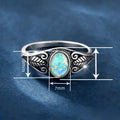 Vintage Distressed Metal Leaf Ring For Women Sticker Style Fashion Finger Jewelry view 4