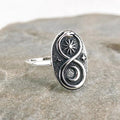 European American Mystery Ring For Women, Snake Sun Star Design Niche Cross Border Fashion Ring view 2