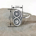 European American Mystery Ring For Women, Snake Sun Star Design Niche Cross Border Fashion Ring view 4