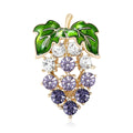 Rhinestone Alloy Grape Brooch Pin Necklace For Student Accessories view 1