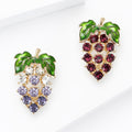 Rhinestone Alloy Grape Brooch Pin Necklace For Student Accessories view 3