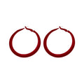 Vintage Flocked Geometric Round Hoop Earrings With Iron Pins For Women view 5