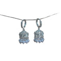 Sparkling Zircon Hollow Bell Pearl Tassel Drop Earrings, Geometric Light Luxury Vintage Style view 5