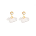 Elegant Pearl Tulip Flower Petal Acrylic Alloy Dangle Studs Korean Sweet Floral Statement Earrings view 5