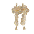 Acrylic Flower Petal Tassel Drop Earrings With Silver Needle Sweet Elegant Luxury Style Ear Jewelry view 5