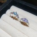 Light Luxury Copper Zircon Flower And Twisted Leaf Open Index Finger Ring view 2