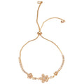 Sparkling Zircon Flower Adjustable Copper Bangle French Court Style Light Luxury Jewelry view 5