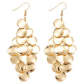 Metallic Multi Layer Round Disc Sequin Dangle Hook Earrings In European American Style view 5