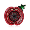 Alloy Enamel Rhinestone Poppy Flower Brooch For Women's Clothing Decoration view 1
