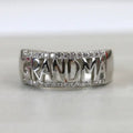 Old Money Style Three Row Stacking Ring For Women, Luxury Geometric Round Prong Jewelry view 3