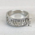 Old Money Style Three Row Stacking Ring For Women, Luxury Geometric Round Prong Jewelry view 4