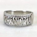 Old Money Style Three Row Stacking Ring For Women, Luxury Geometric Round Prong Jewelry view 5