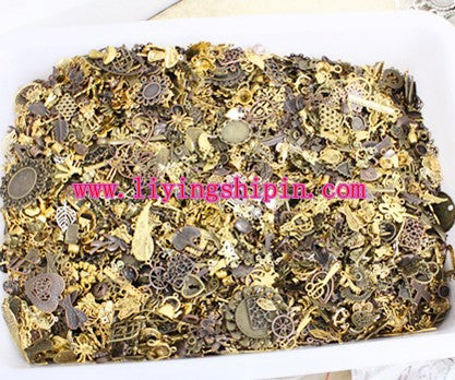 Mixed Alloy Charm Findings Assortment 100g Bag