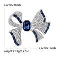 Alloy Rhinestone Bow Brooch Elegant Lapel Pin For Formal Apparel view 6