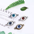 Vintage Resin Evil Eye Marquise Connector Charm for DIY Bracelets