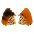 18K Gold Plated Resin Irregular Geometric Drop Earrings With Silver Pins Vintage Palace Style view 5