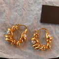 Vintage Twisted U Shape Faux Pearl Metal Ear Cuff Earrings Light Luxury Geometric Jewelry view 1