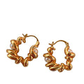 Vintage Twisted U Shape Faux Pearl Metal Ear Cuff Earrings Light Luxury Geometric Jewelry view 5