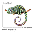 Alloy Enamel Chameleon Lizard Brooch For Unisex Clothing Decoration view 6