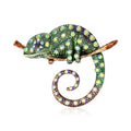 Alloy Enamel Chameleon Lizard Brooch For Unisex Clothing Decoration view 2