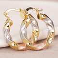 Gentle Japanese Korean Spiral Ear Cuff For Women, Tricolor Oil Painted Metal Vacation Jewelry Earrings view 2