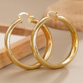 Exotic Slash Pattern Hoop Ear Cuffs For Women, Middle Eastern Style Glossy Fashion Jewelry Earrings view 3