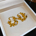 Chic Faux Pearl Twisted U Shaped Drop Earrings For Women Elegant Light Luxury Round Ear Jewelry view 4