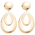 Alloy Smooth Teardrop Hollow Pendant Drop Earrings For Women, European Style view 5