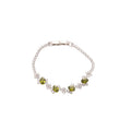 Light Luxury Copper Bangle With Sparkling Zircon Geometric Oval Irregular Clasp Design view 5
