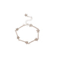 Light Luxury Alloy Bangle With Rhinestone Star And Geometric Round Pendant Design view 5
