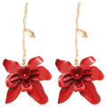 Painted Iron Flower Pendant Drop Earrings With Silver Posts Bold Vacation Statement Style view 5