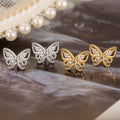 Korean Style Simple Butterfly Stud Earrings For Women, Sweet Daily Wear Elegant Fashion Jewelry view 3