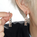 Niche Design Tech Style Geometric Triangle Drop Earrings For Women, Trendy Statement Accessory view 3